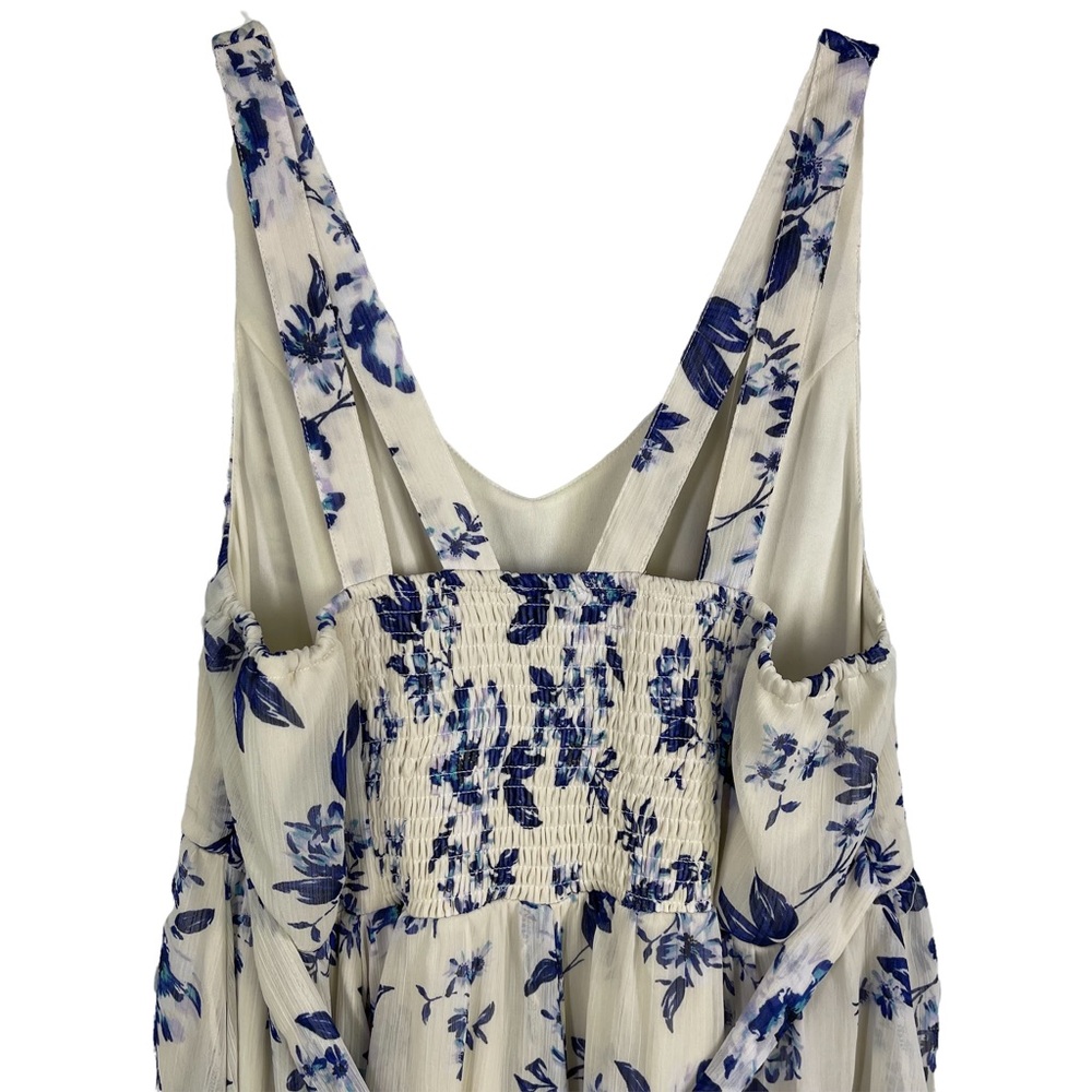 torrid White Dress with Blue Floral Print - Picture 9 of 9